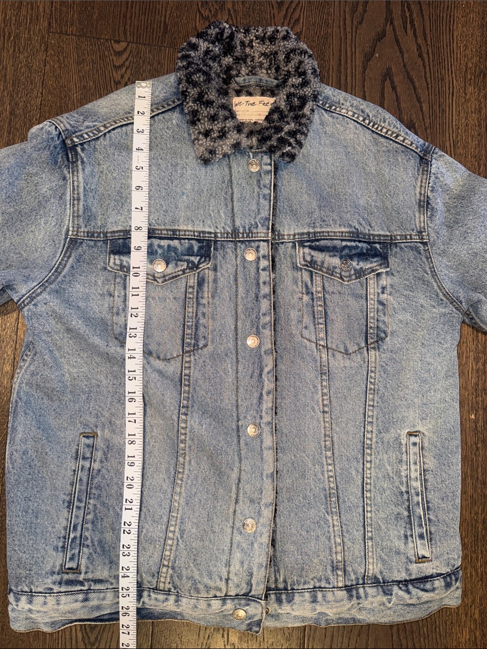 We the free | wild ones Sherpa lined denim jacket | size small EUC - Picture 9 of 9